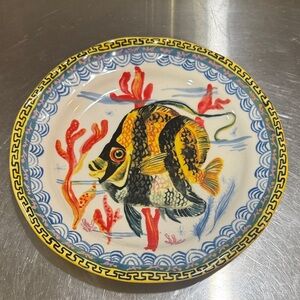 Nathalie Lete Anthropologie fish Ceramic Dinner Plate